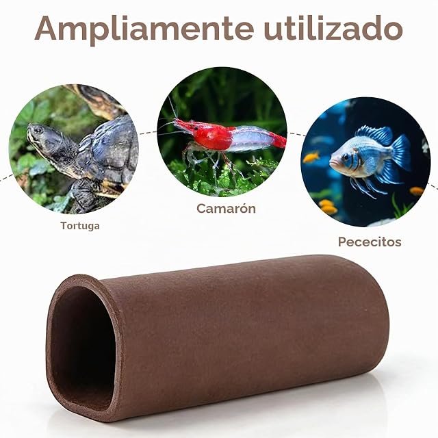 Foto 4 de 7 de LIULINY 2 Piezas 11x4cm Escondite de Cerámica para Acuario AcuarioCueva