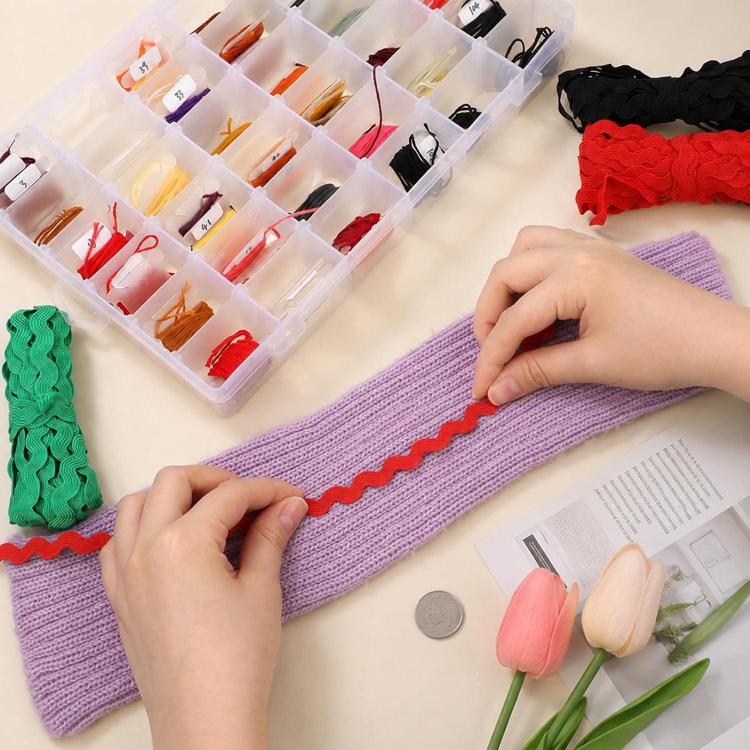40Yards Mini Rick Rack Trim for Sewing 5mm Lace Trim Ribbon for Craft image 3