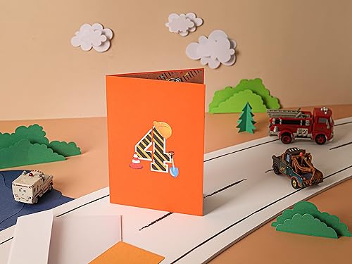 Miniatura 5 de Liif Tarjeta de cumpleaños emergente 3D, 7 x 5 pulgadas, para niño de 4 años, con sobre