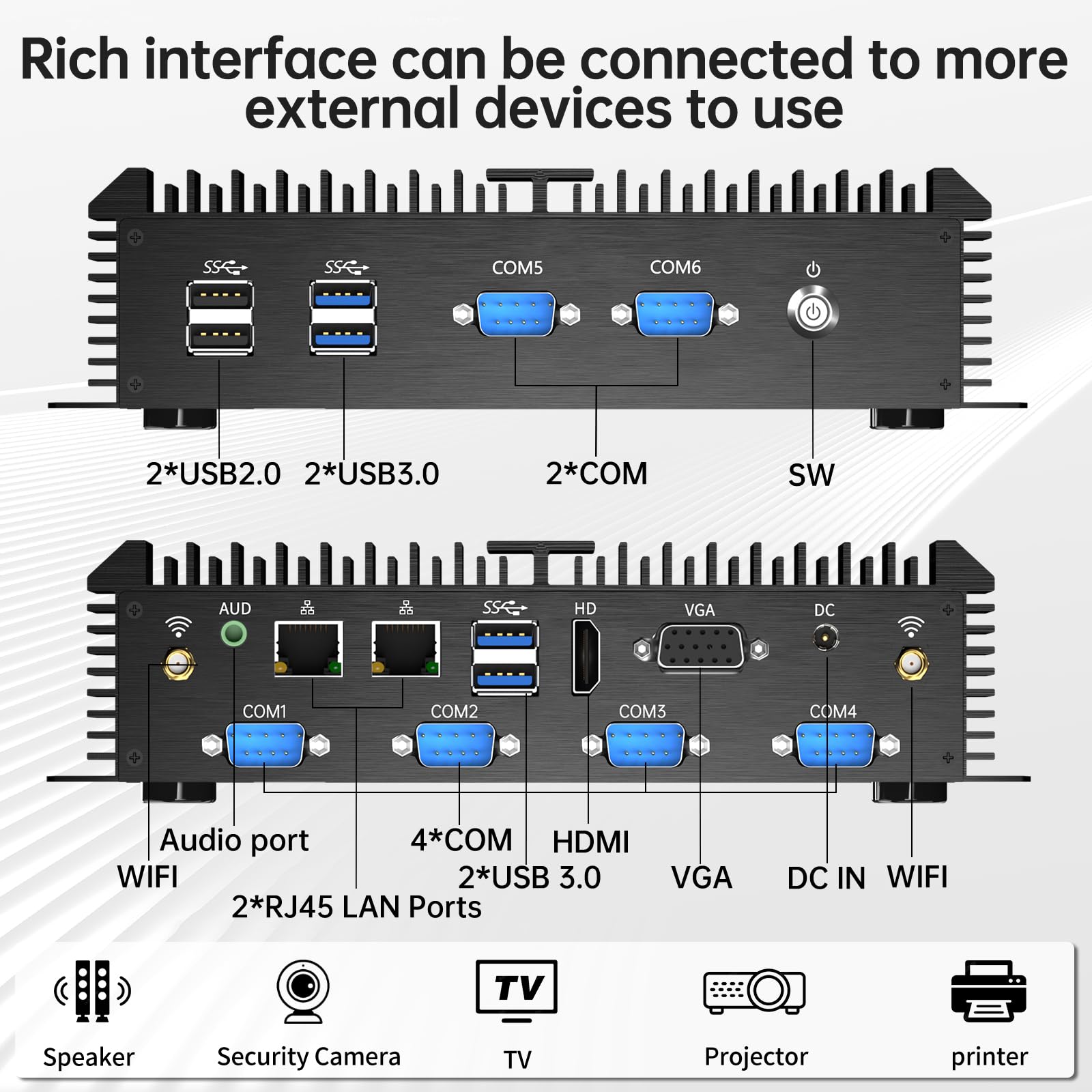 Amazon.com: Kinupute Industrial Mini PC, Fanless Desktop Computer