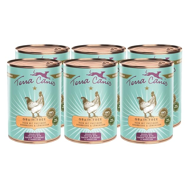 Terra Canis Pollo con chirivía, Comida sin Cereales para Perros, 6x400g