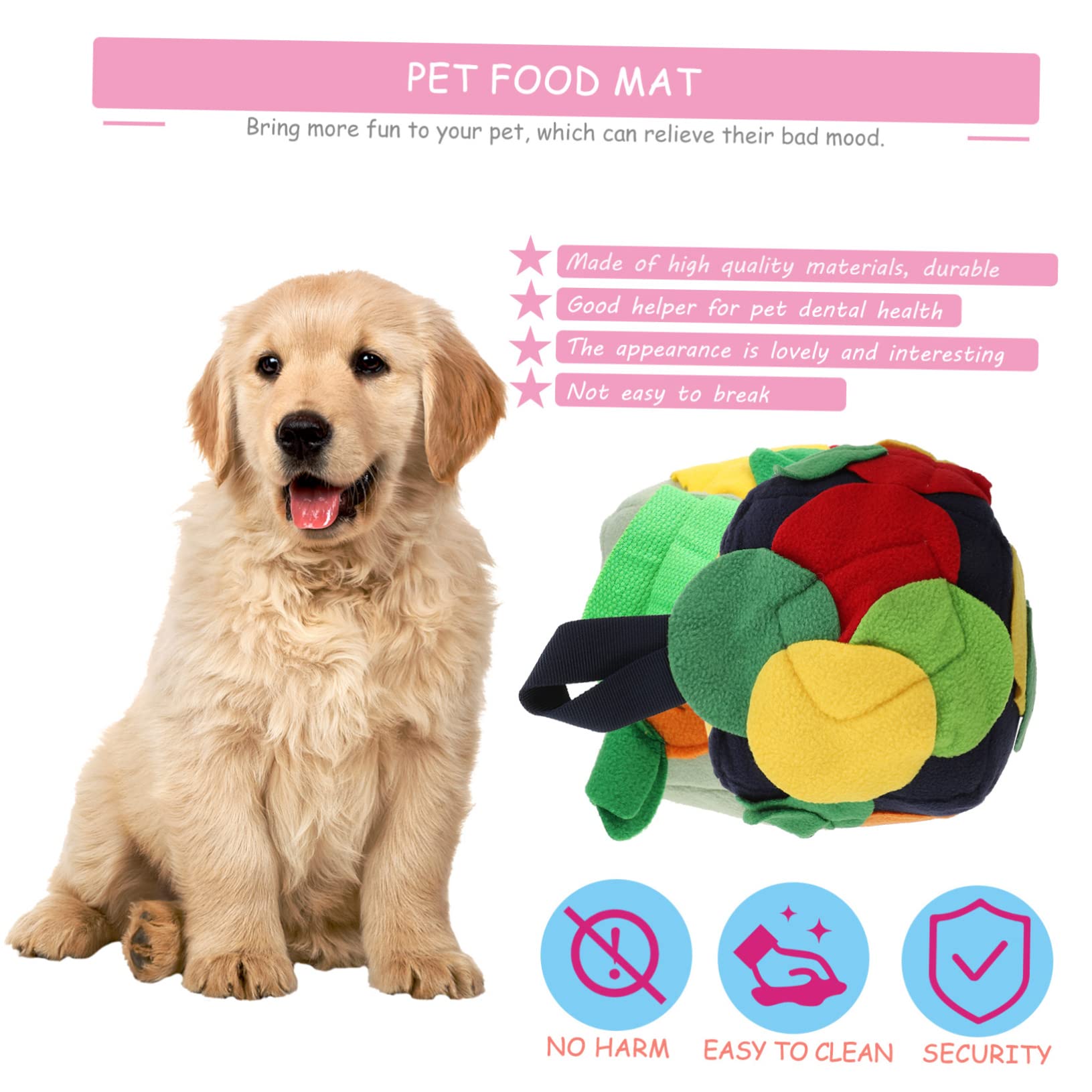 BESPORTBLE 3piezas Bola De Olfateo para Perros Juguete Interactivo Multifuncional Dispensador De Comida Entrenamiento De Olfato para Cachorros y Mascotas Retro