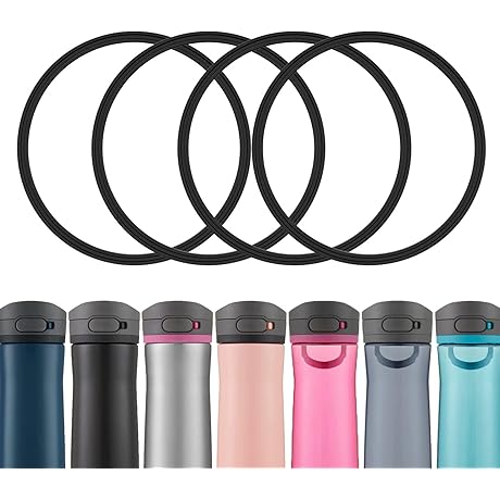 Contigo Bottle Lid Replacement: 4 Pack Silicone Ring Gaskets for an Enhanced Drinking Experience