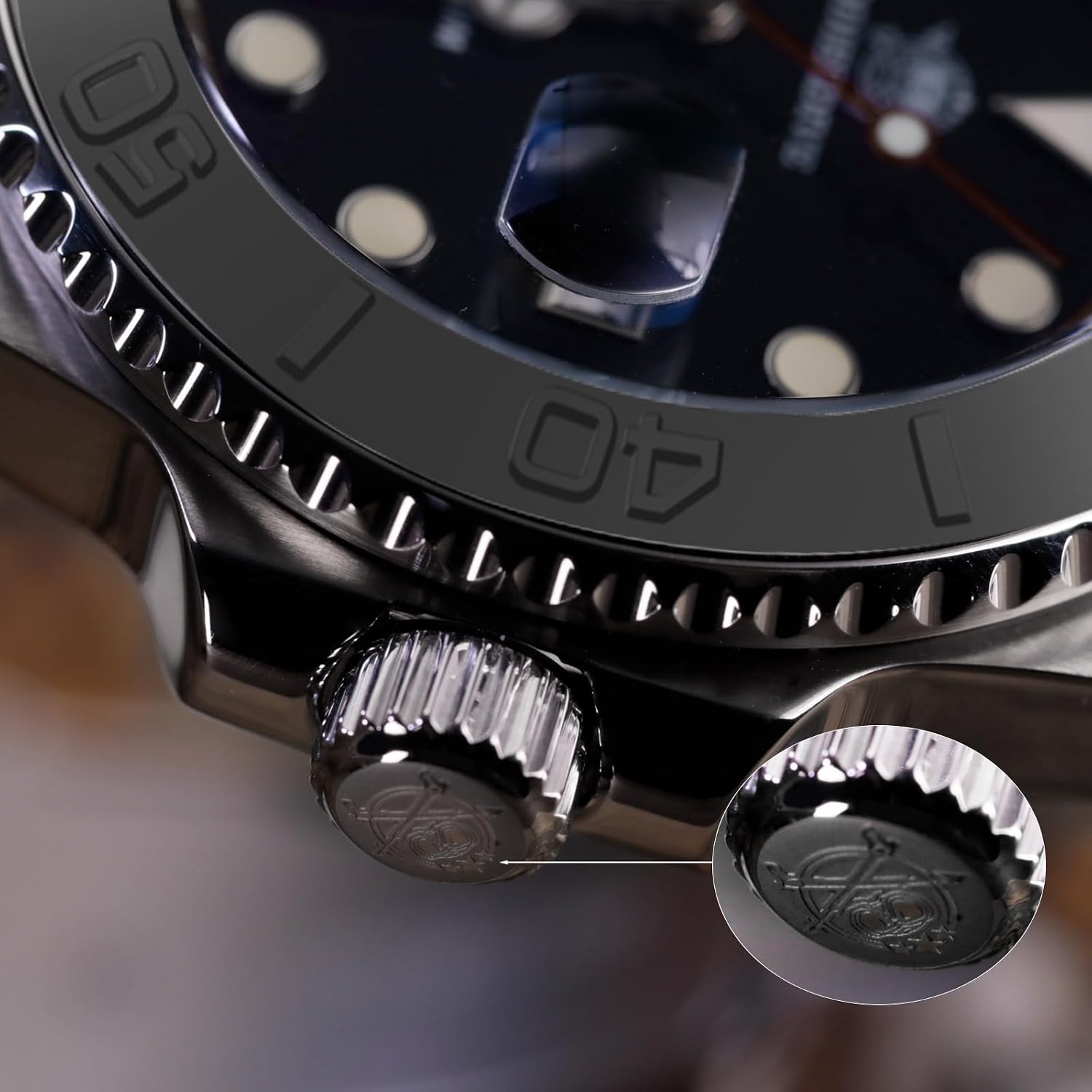 ADDIESDIVE Mens Dive Watch 41MM Analog Quartz 200M Waterproof Watches for Men with Rotatable Bezel BGM9 Luminous and Rubber Band AD2040