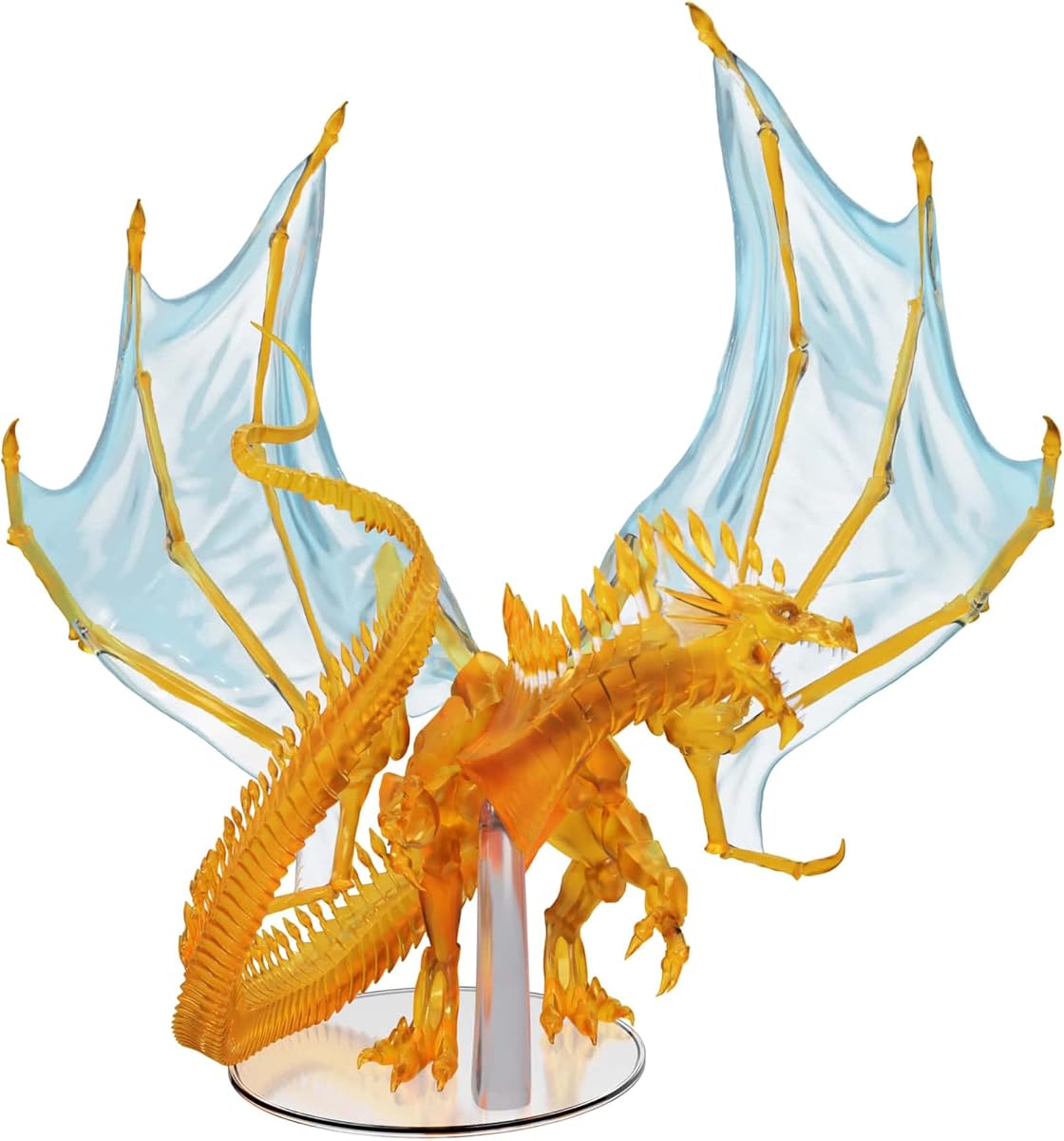 Dungeons & Dragons D&D Icons of The Realms: Dragón topacio adulto - Miniaturas prepintadas, translúcido, figura RPG, para exhibición y uso en mesa, juegos de rol