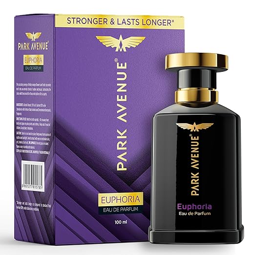 Park Avenue Euphoria, Eau De Parfum Men, 100ml | Long Lasting Perfume for Men | Premium Luxury Fragrance Scent | Aromatic Blend of Amber & Musk | Suitable for Every Occasion