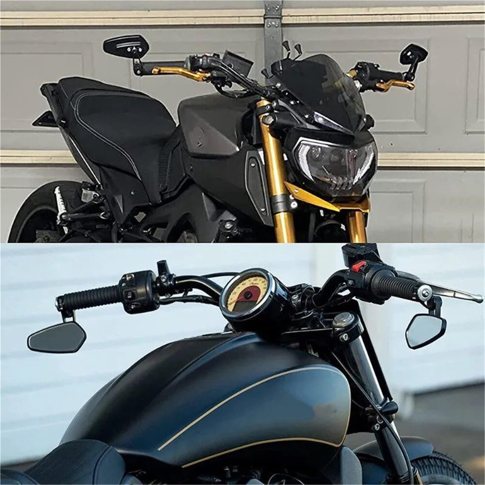 Retrovisor manillar scooter Espejo De Motocicleta 7/8 "22MM Para XMAX 125 250 300 400 Para X-MAX Para CBR600 CNC Espejos Retrovisores Laterales Extremo Manillar Aluminio