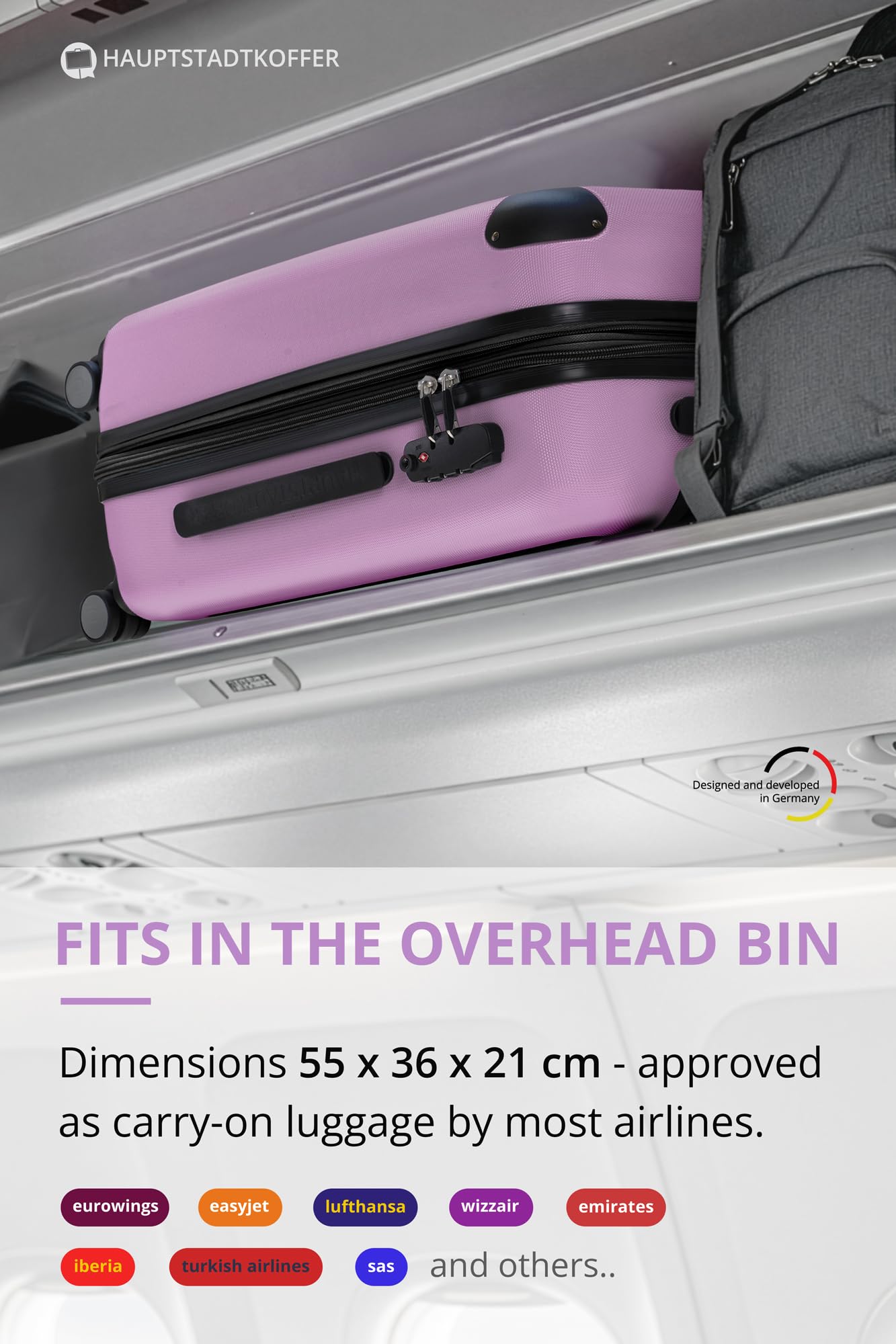 HAUPTSTADTKOFFER - Spree - Maleta rígida, Trolley expandible, Equipaje de Viaje, 4 Ruedas Dobles, TSA, 65 cm, 74 litros, Champán — view 383