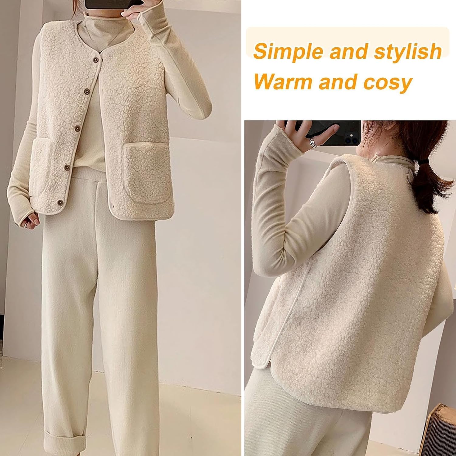 Bauzuoyo Gilet Polaire Pour Femme - Sans Manches - Court - En