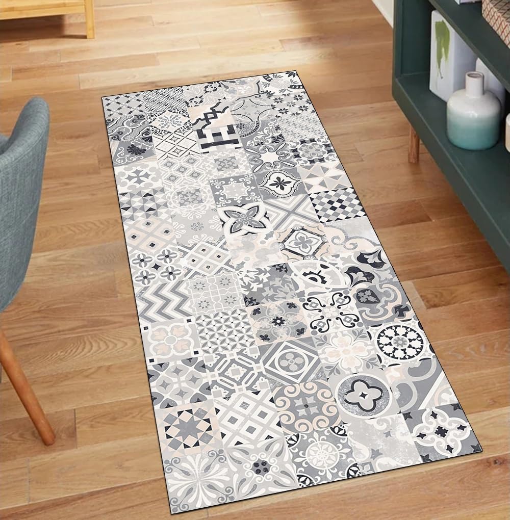 Alfombra de pasillo lavable de 110 x 150 cm que soluciona las manchas en la cocina