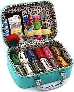 BILIEASY Kit de couture 51 pièces Mini kit de couture pour adultes Kit de couture de voyage (Bleu)