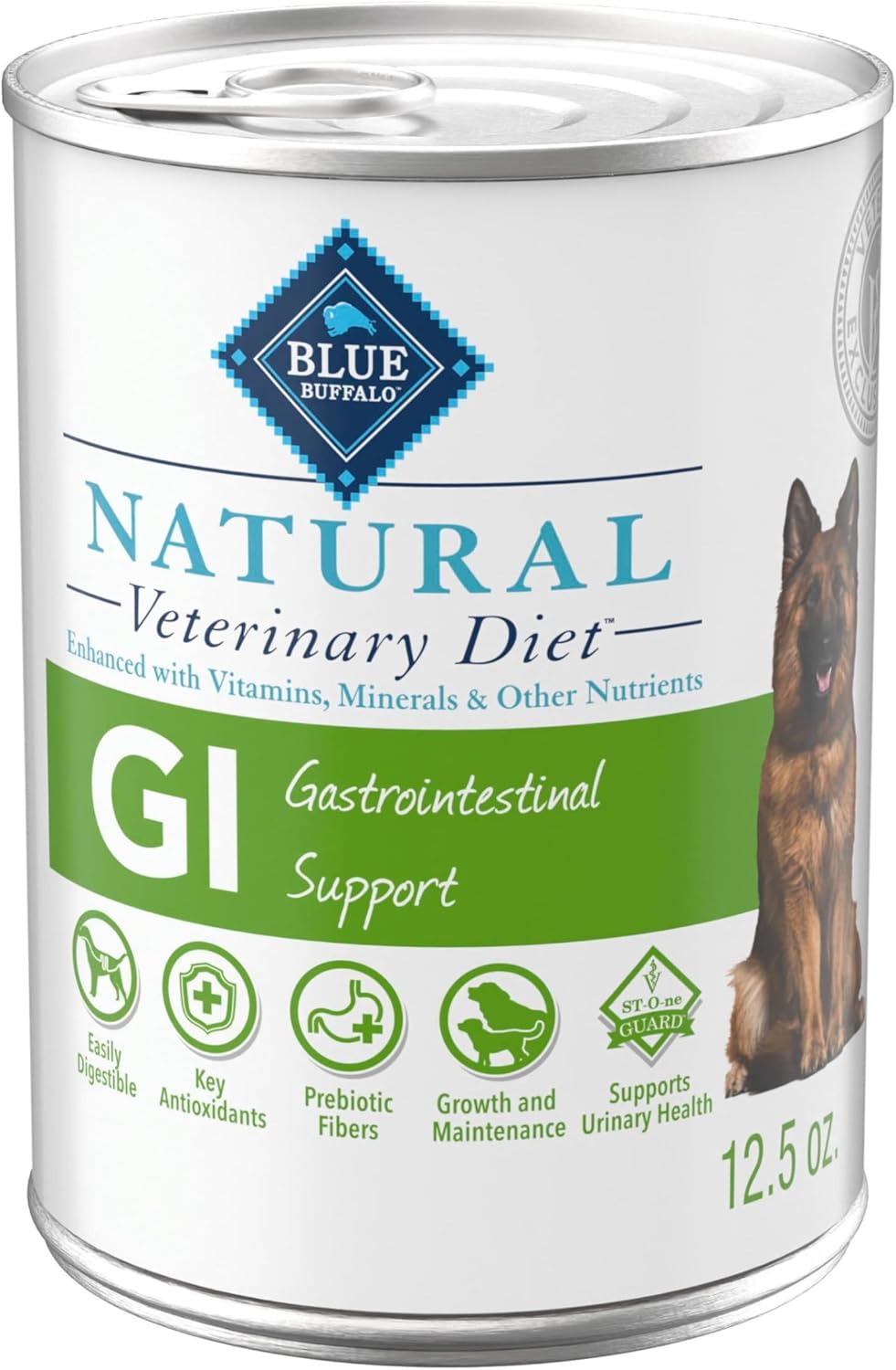 Blue Buffalo Natural Veterinary Diet Gastrointestinal Support Wet Dog Food, Veterinarian Prescription Required, Chicken, 12.5-oz. Cans (12 Count)