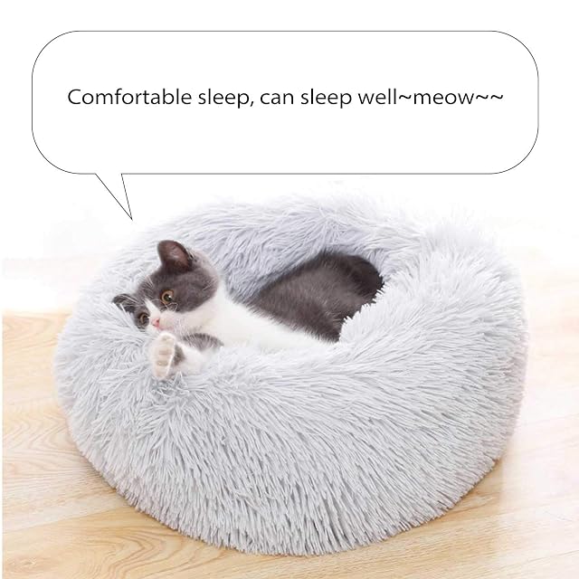 Foto 3 de 6 de PETCUTE Cama Perro Grande Mediano Pequeños Cama Gato Lavable Suave Mascotas Calentito Cojín Invierno de Felpa