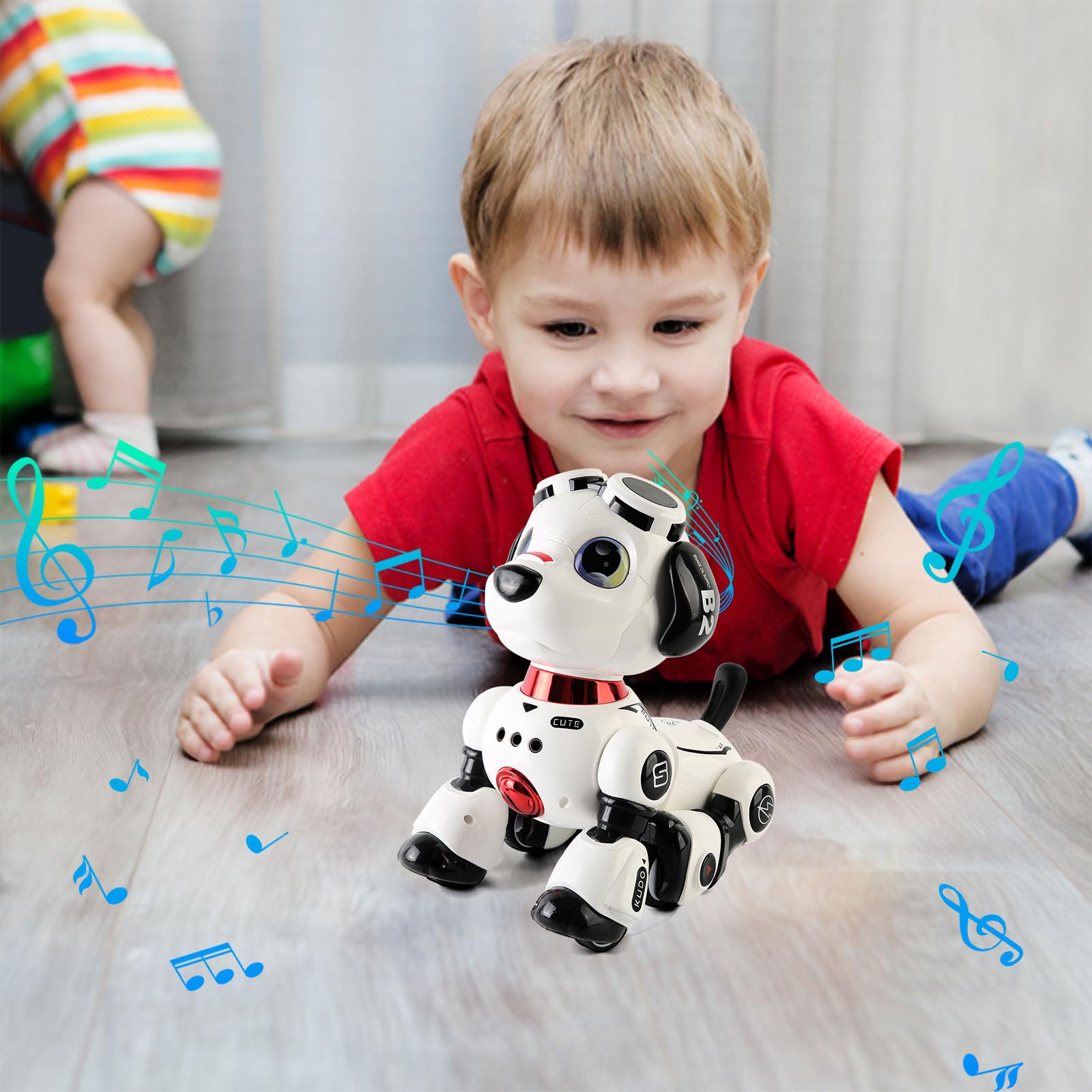 Perro Robot Inteligente, Juguete Perro Robot de Baile Interactivo, Juguete RC Programable con Luces y Sonidos, Regalo Juguetes Niños para Niños y Niñas 8+ Años