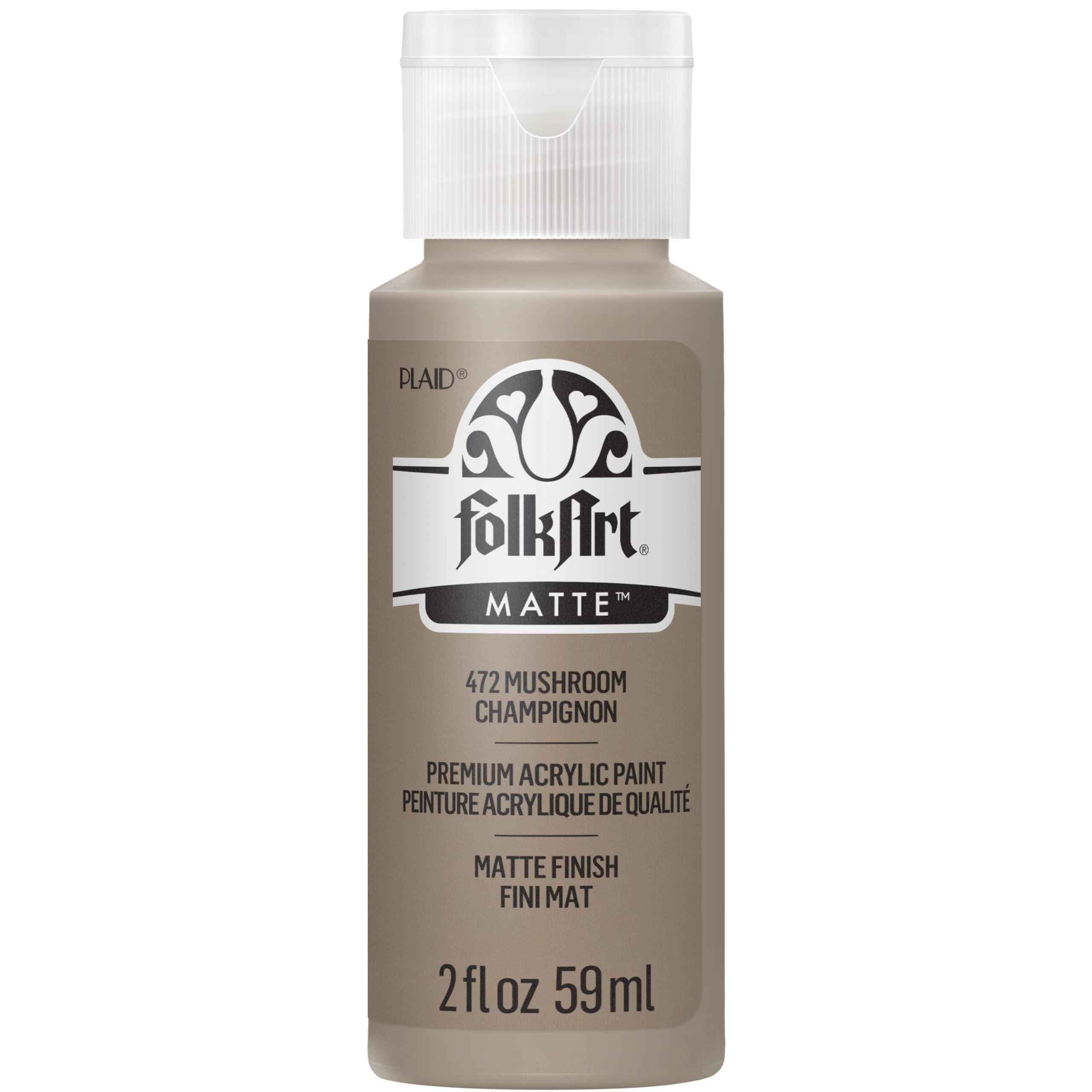 FolkArt Acrylic Paint in Assorted Colors (2 Ounce), 472 Mushroom