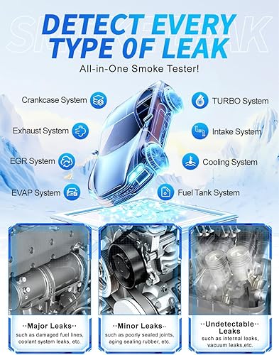 Miniatura 7 de Probador de humo al vacío EVAP automotriz - Probador de diagnóstico de humo con bomba de aire incorporada para sistemas de tuberías de vehículos