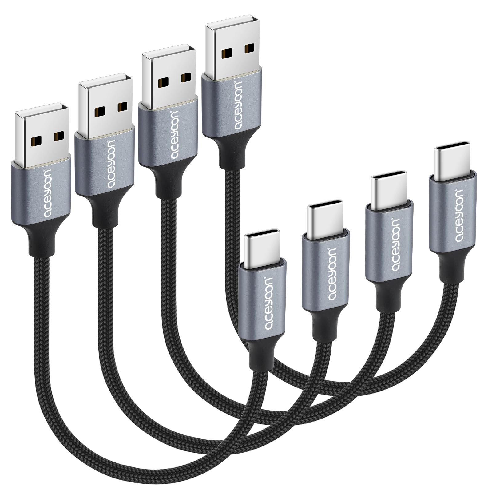 Amazon.co.jp: aceyoon USB C ケーブル 10cm 短い 0.1m 4本セット 