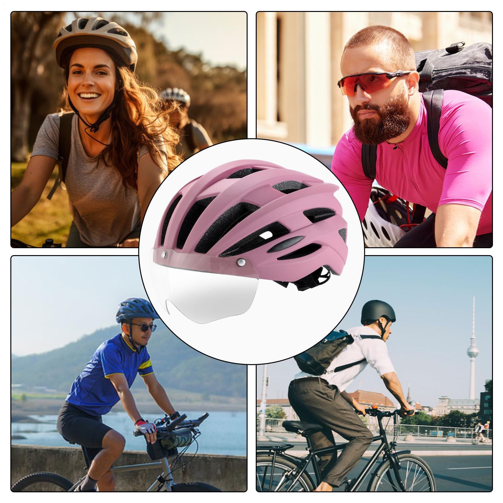 Kask rowerowy, oddychający i regulowany sprzęt bezpieczeństwa do rowerów – regulowany kask rowerowy, dla mężczyzn i kobiet, dorosłych, do uprawiania sportów na świeżym powietrzu, jazdy na rowerze i