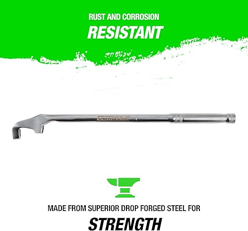 Miniatura 2 de OEMTOOLS 22656 Herramienta extensora de llave, aumenta el par en espacios reducidos, extensión universal de llave para pernos oxidados, llaves y