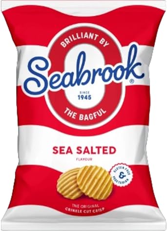 Seabrook Crinkle Crisps Multipack Custom Case Selection - Mixed Box of Flavoured British Potato Crisps - 18 Pack, Select Any 3 Flavours of Your Choosing & Receive 6 x 25g of Each Selection