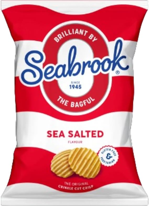 Seabrook Crinkle Crisps Multipack Custom Case Selection - Mixed Box of Flavoured British Potato Crisps - 18 Pack, Select Any 3 Flavours of Your Choosing & Receive 6 x 25g of Each Selection