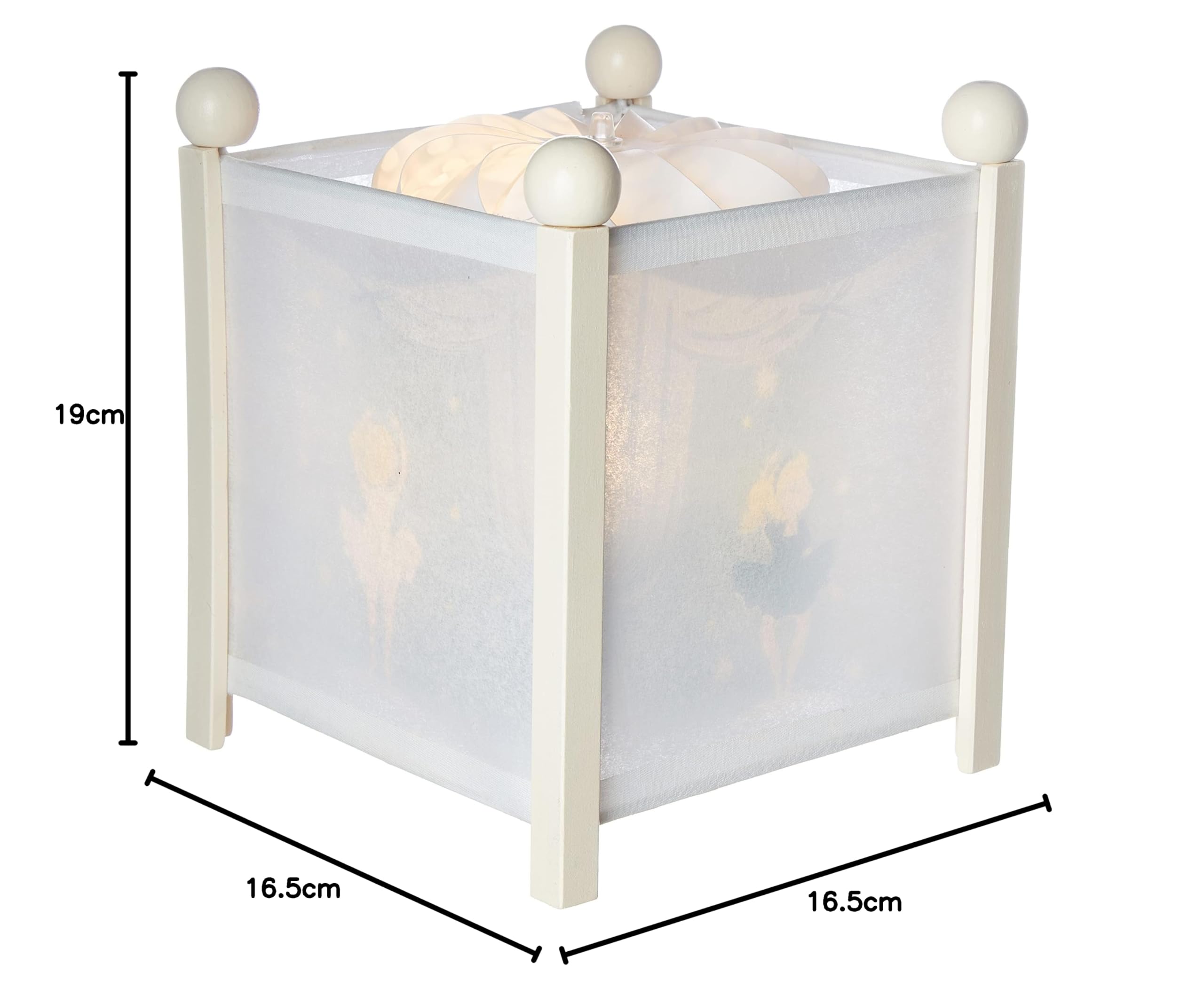 Trousselier - Balerina - lampka nocna - magiczna latarnia - idealny prezent urodzinowy - kolor biały - animowane obrazy - uspokajające światło - żarówka 12 V 10 W w zestawie - wtyczka UE