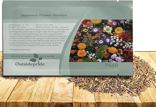 Outsidepride Mezcla de semillas de jardín de flores japonesas - 10000 semillas