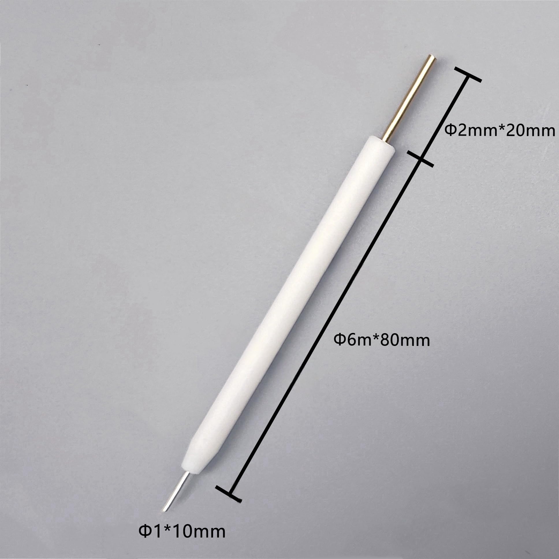 Elektroda kolumnowa 99,99% z czystej platyny, pręt PTFE 6 mm x 80 mm 1 szt.(D1x10mm)
