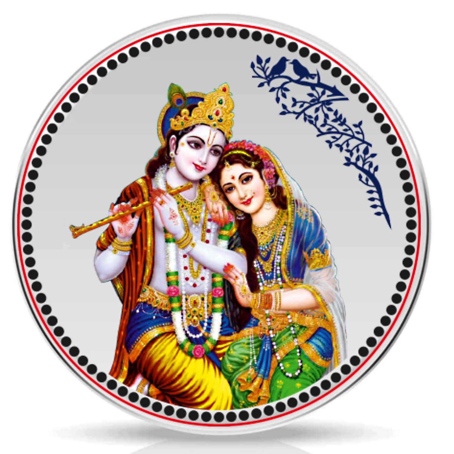PRD CARATCAFE Pure 999 Purity Silver 10 Grams 3D Colour Radha Krishna Coin for Pooja (B07HD64FPJ) Amazon Price History, Amazon Price Tracker