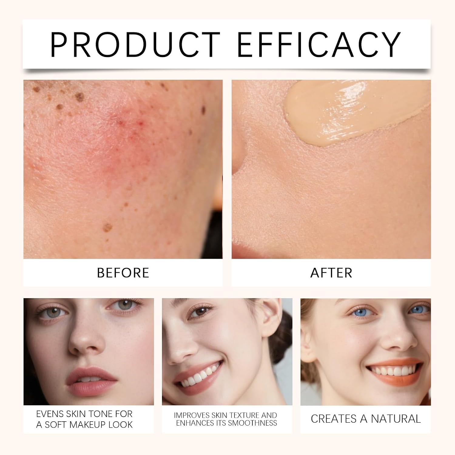 Color Changing Foundation for Mature Skin, Hydrating Liquid Makeup Instantly Adapts to Your Skin Tone, Buildable Coverage with Natural Dewy Finish