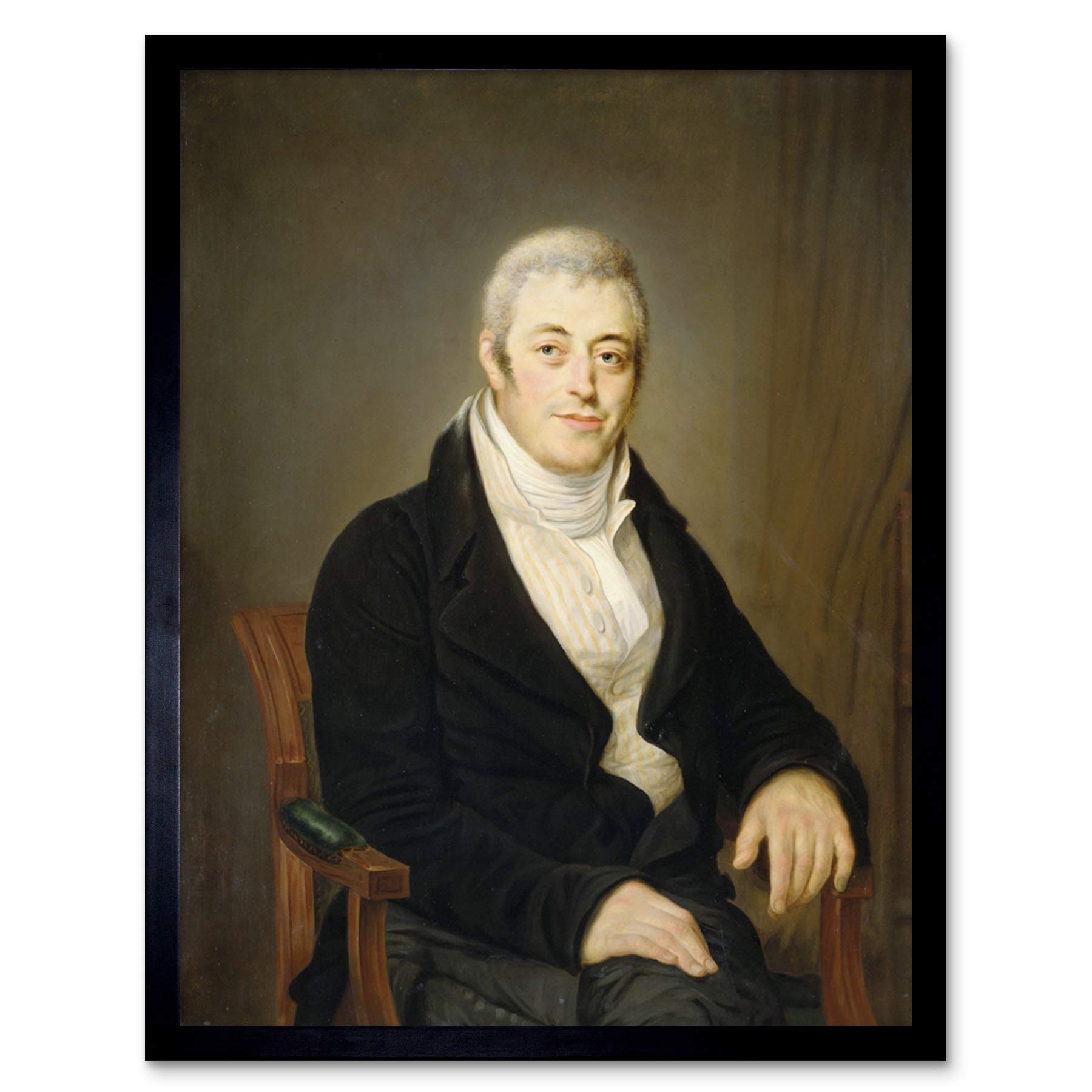 Artery8 Moritz Portrait Jonas Daniel Meijer Painting Art Print Framed Poster Wall Decor 12x16 inch