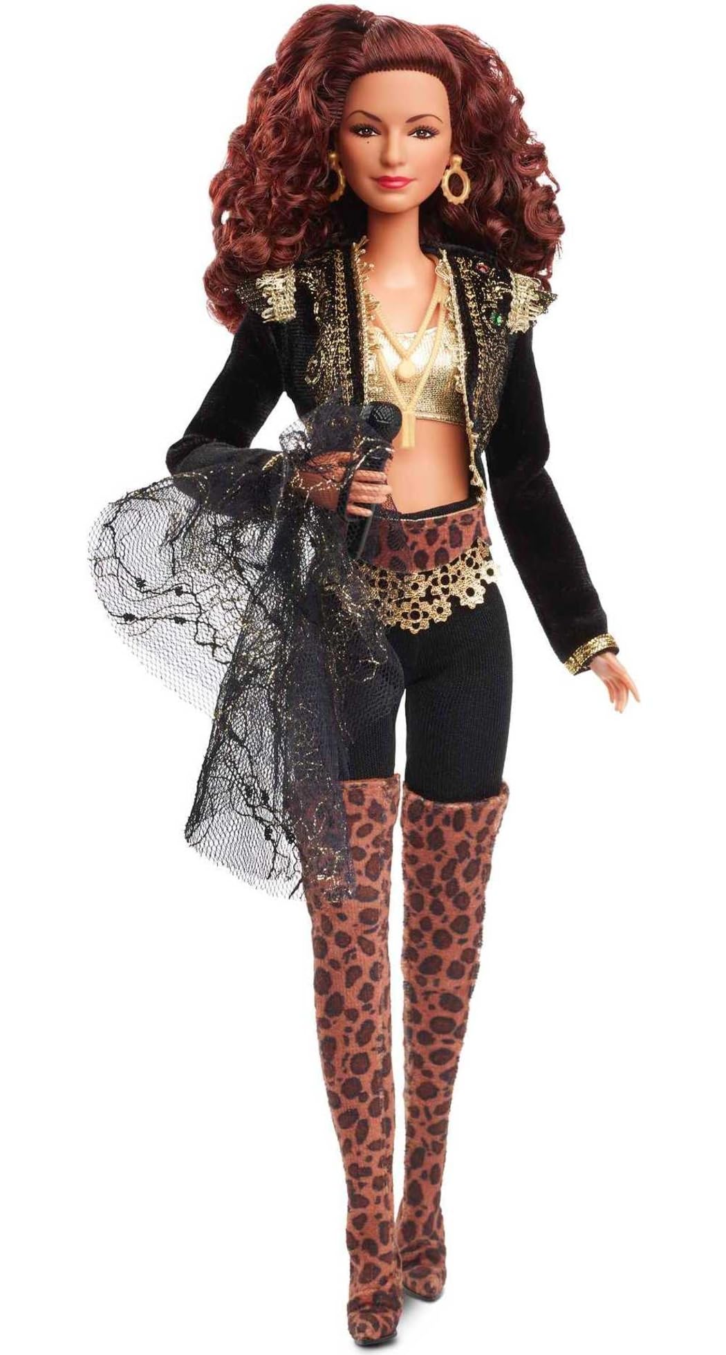 Barbie Signature Gloria Estefan Barbie Doll in Gold and Black