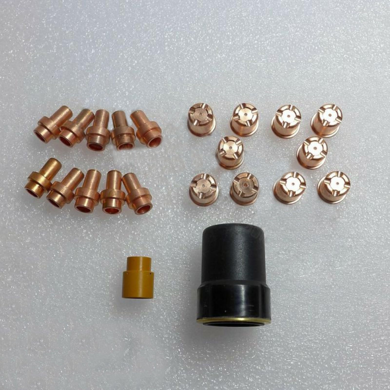 Set di 22 bruciatori da taglio al plasma P50 CB50 LT50 40A con 10 ugelli e 10 elettrodi, tappo di protezione e anello girevole per macchine da taglio al plasma