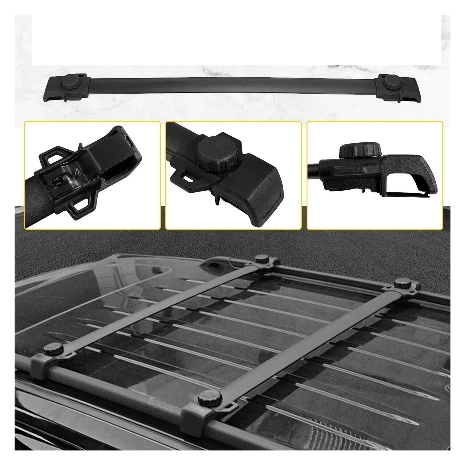 portaequipajes Techo Portaequipajes Aleación Aluminio Coche Kayak Canoas Bicicletas Soporte Azotea para Jeep para Renegade 2014-2021 Baca Coche