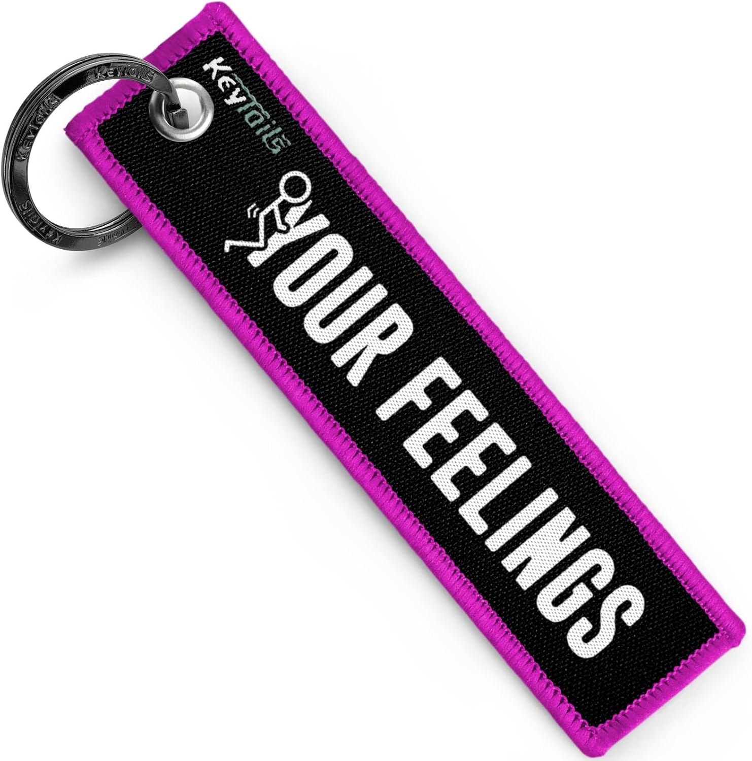 KEYTAILS Keychains, Premium Quality Key Tag for Cars, Trucks, Motorcycle, Sportbike, Scooters, ATV, UTV [F Your Feelings]