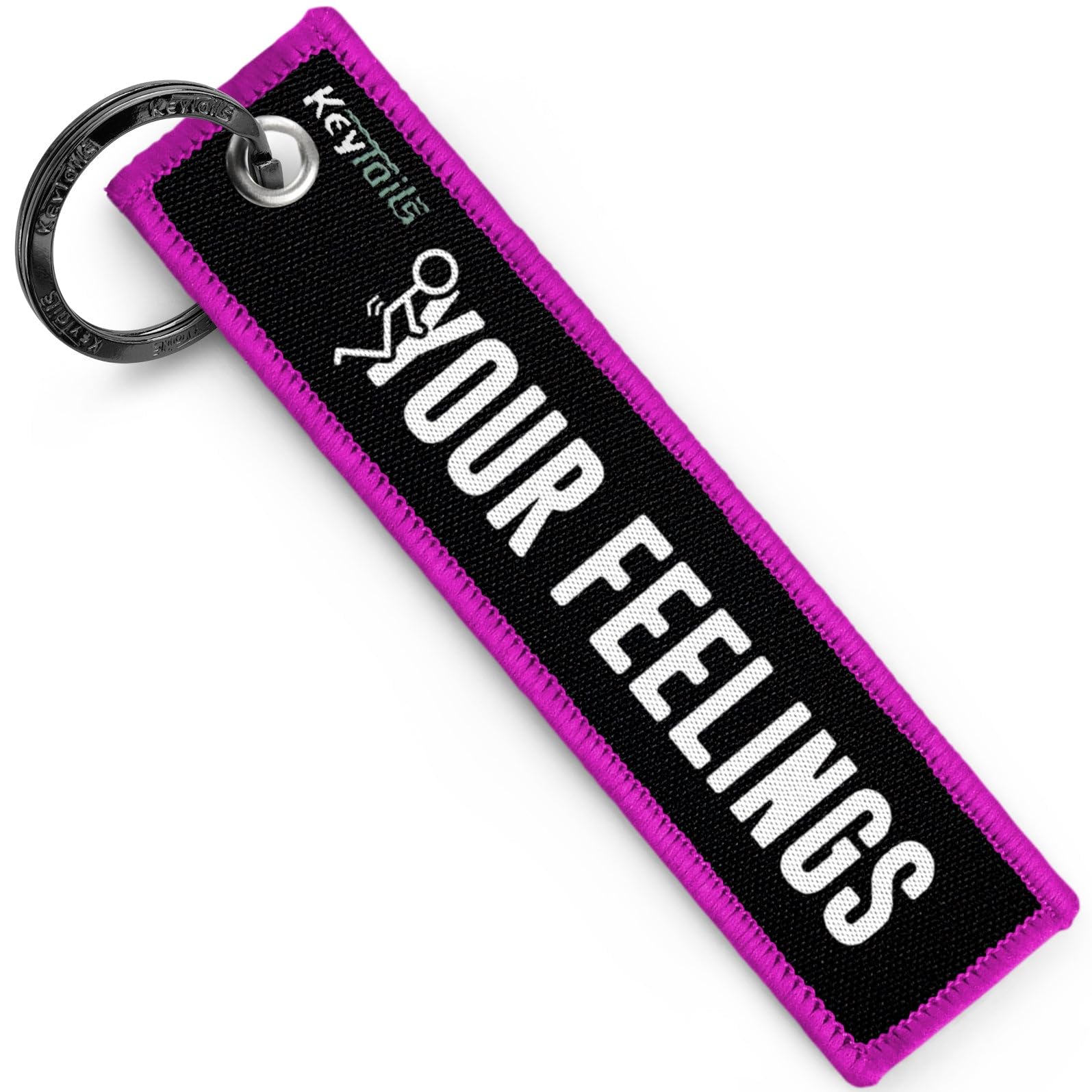 KEYTAILS Keychains, Premium Quality Key Tag for Cars, Trucks, Motorcycle, Sportbike, Scooters, ATV, UTV [F Your Feelings]