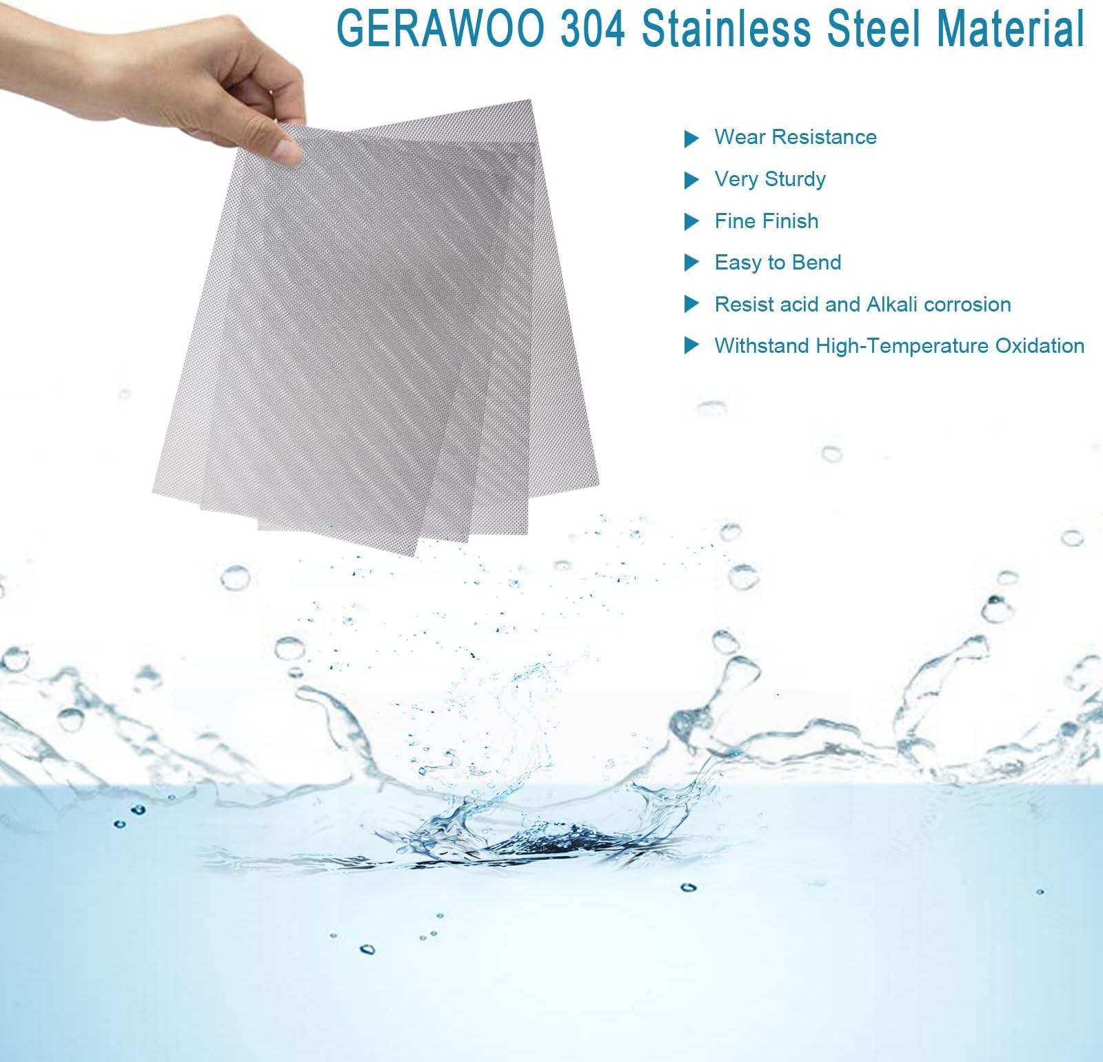 Wire Mesh Fine Mesh 4 Pieces, Thickening 304 Stainless Steel Mesh for Mouse Grid, Vole Grid, Ventilation Grille, Insect Grid, Exhaust Grid, 210 x 300 mm (20 Mesh)