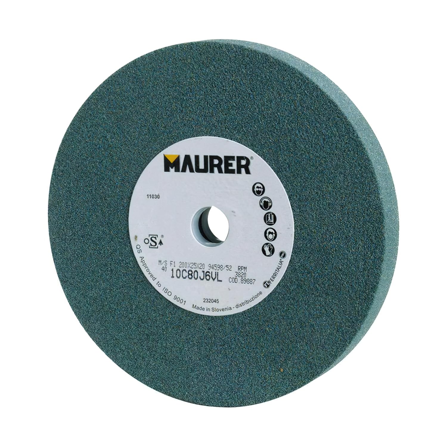 Maurer 9090240 Muela Maurer Carburo De Silicio 125x20x16 mm. Grano 80