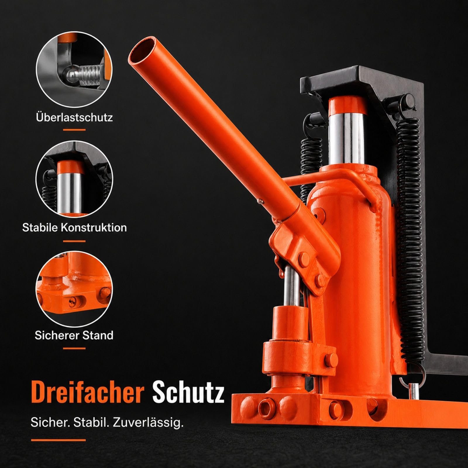 Hydraulischer Zehenheber für Maschinen, Einsatz in Werkstatt und Industrie