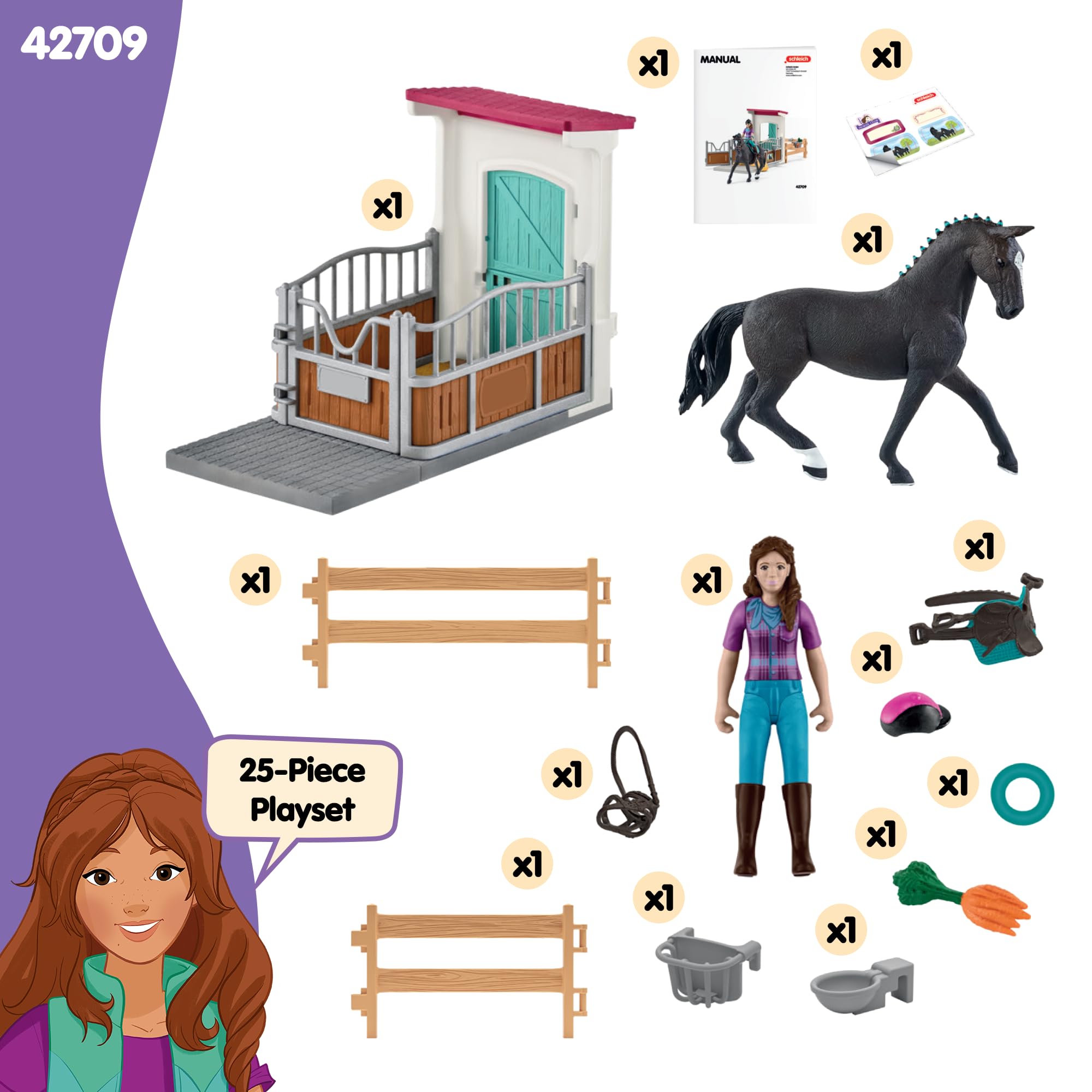 Amazon.com: Schleich Horse Club - 25 PC Lisa and Storm Horse Toy