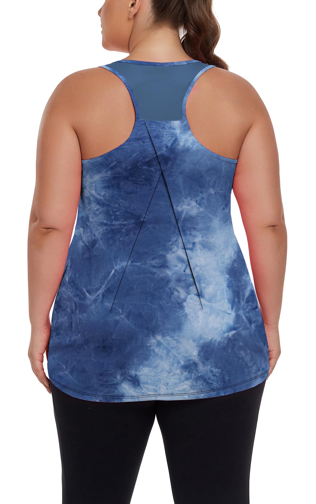 ForHailey Women's Plus Size Racerback Workout Tank Tops Athletic Shirts