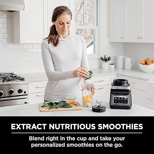 Miniatura 10 de Ninja BN751 Professional Plus DUO Bender 1400 vatios máximo 3 programas de autocoeficiente intelectual para batidos bebidas congeladas y