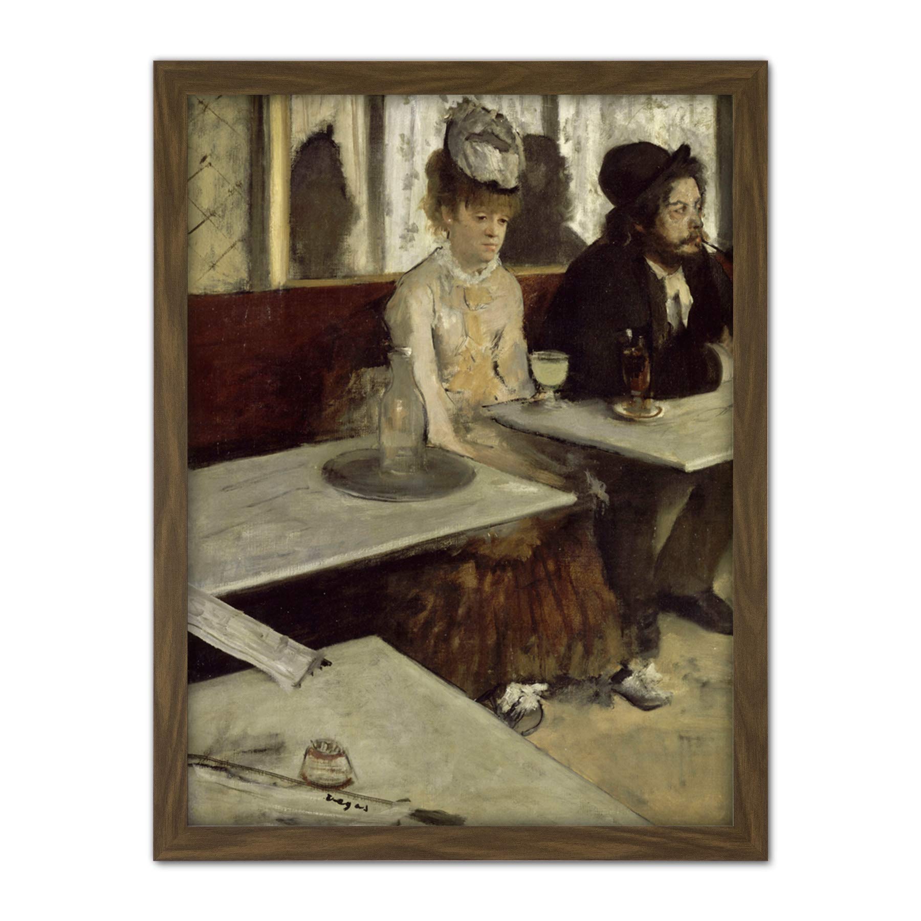 Edgar Degas In A Cafe Large Framed Art Print Poster Wall Decor 18x24