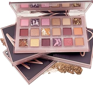 Paleta de sombras de ojos marrón rosa de 18 c...