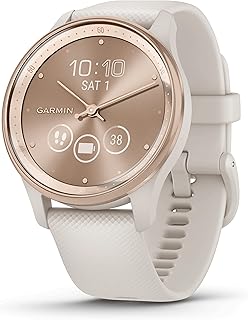 Garmin Vivomove Trend, Stylish 40mm Hybrid Smartwatch with Sophisticated Analog Look, Stainless Stee