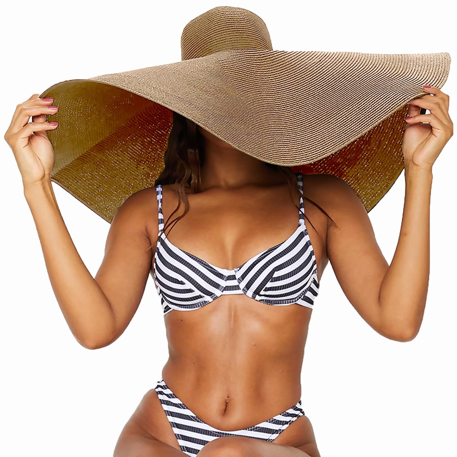 Oversized Beach Straw Hats Sombrero para el Sol para Mujer