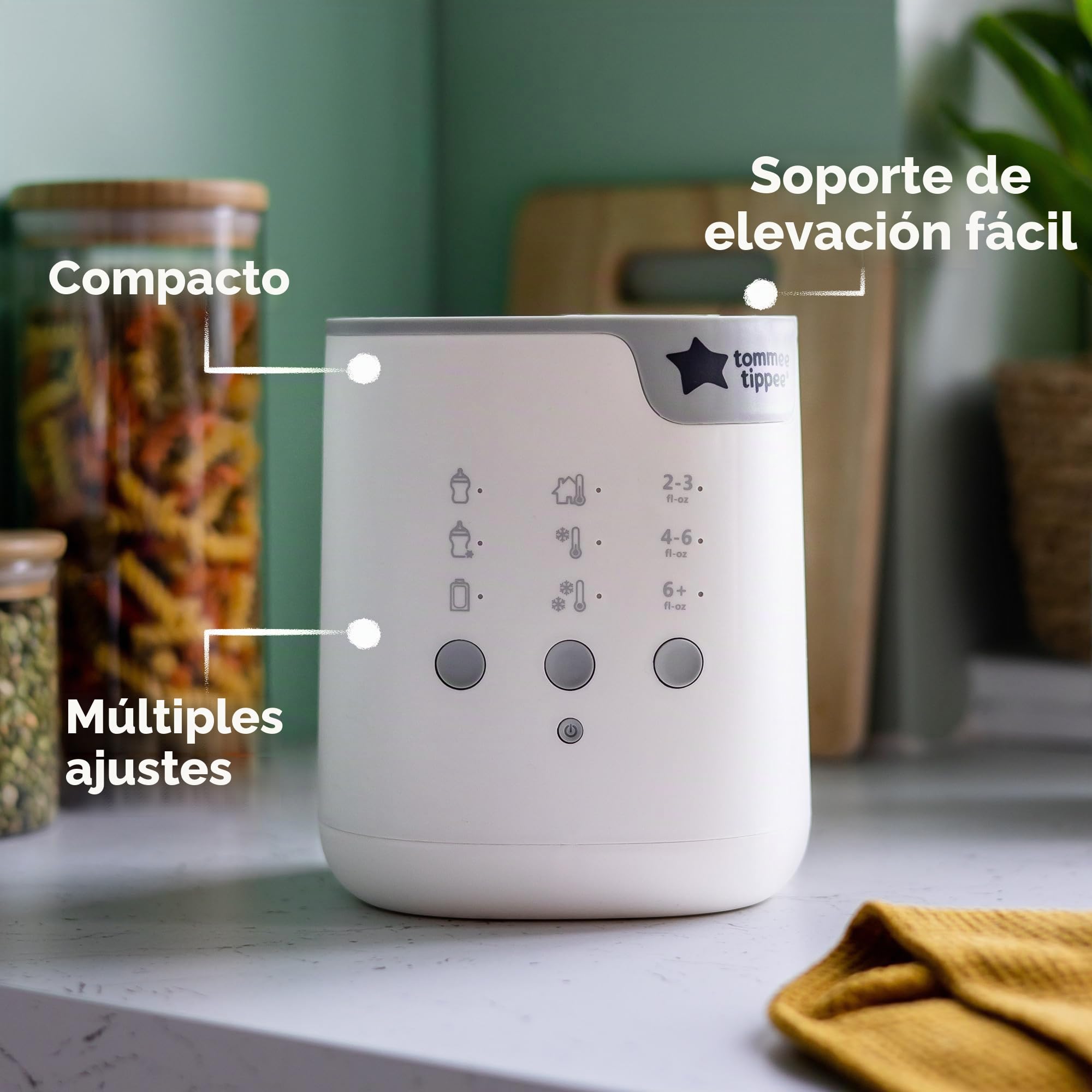 Tommee Tippee All-in-One Advanced Electric Bottle and Pouch Food Warmer | Calienta la leche a la temperatura corporal en minutos, compatible con la mayoría de biberones