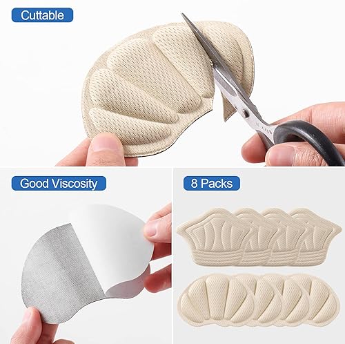 Miniatura 7 de Insertos de cojín trasero del talón, beige (4pcs-beige+4pcs-beige-B)