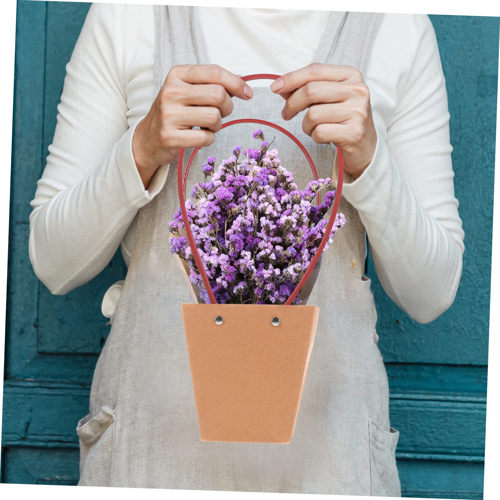 UTHCLO 10piezas Bolsa de Papel Kraft Gruesa para Dulces Bolsa Práctica para Flores Portátil Suministros para Flores para Envolver Regalos para Fiestas