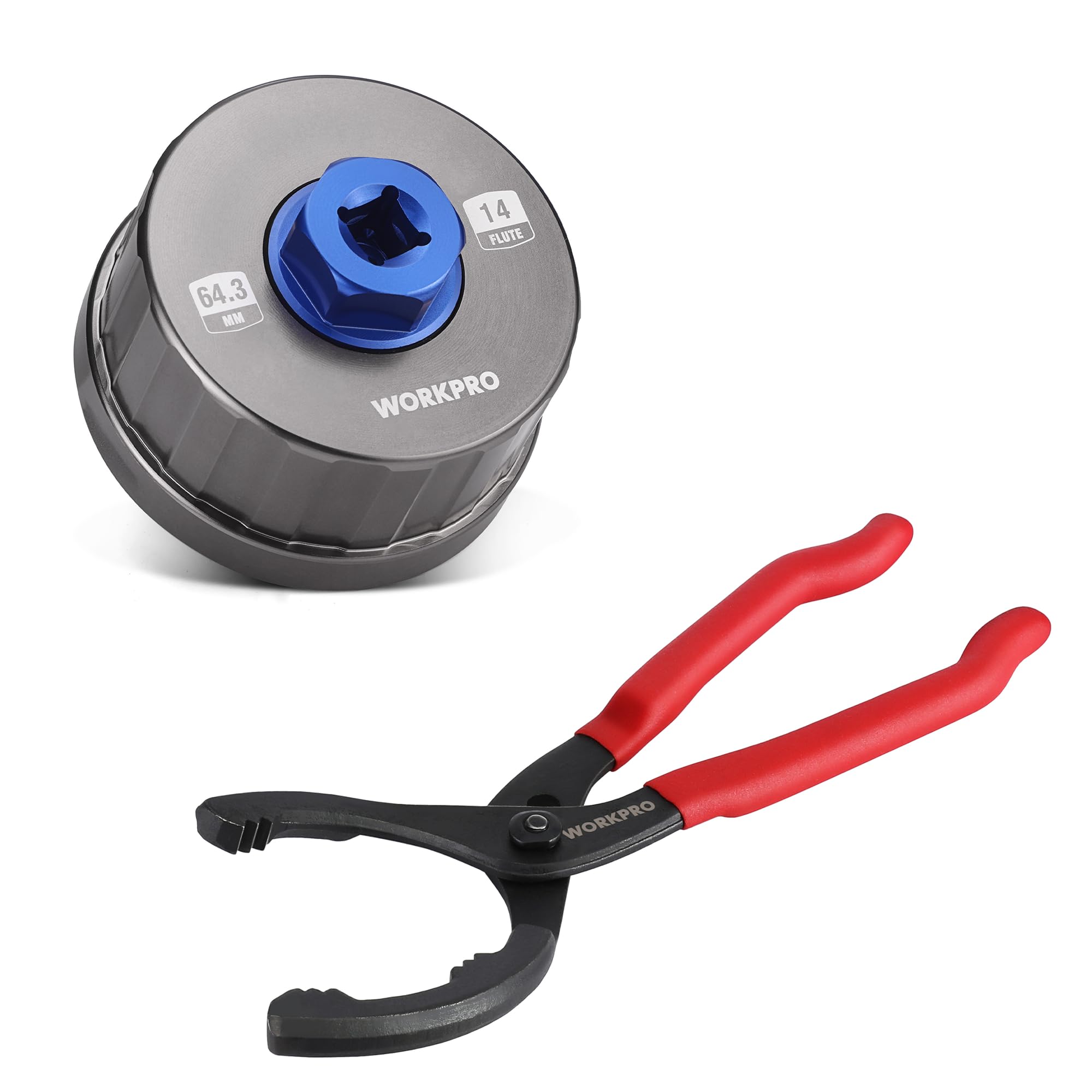 Amazon.com: WORKPRO Oil Filter Wrench 64mm 14 Flute 12